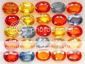 AAA 6.55ct.Mixed-colour Sapphire 4x3mm Oval LOT! - Superb for Jewellery making!