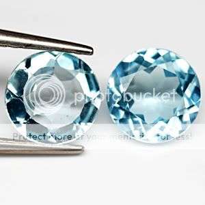 CALIBRATED! 2.45Cts**(2 Pcs) Natural Round Top Swiss Blue Topaz Pair - 100% Natural