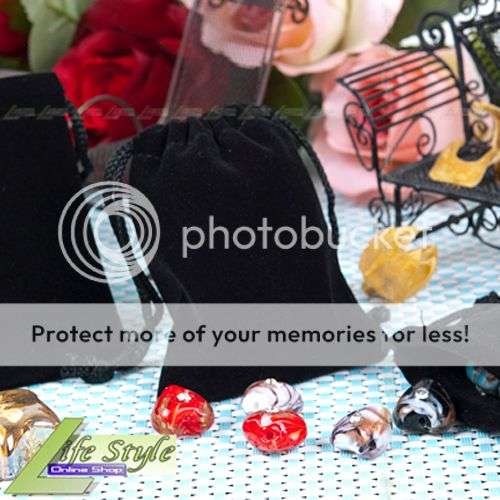 L287 Lot 25 Black Velvet Wedding Party Favor Gift Pouch