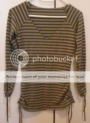 YDE CX grey-striped long sleeve top