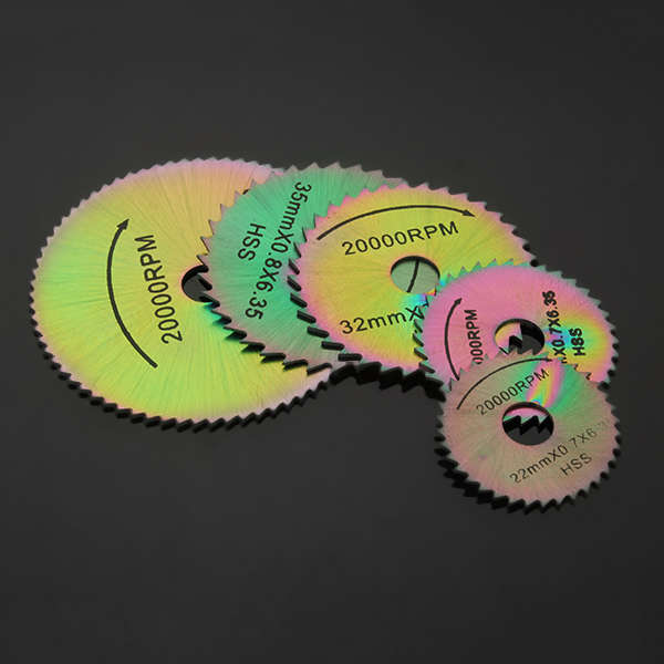 Drillpro 6pcs HSS Circular Saw Blades Set Colored Saw Blades for Dremel Rotary Tools