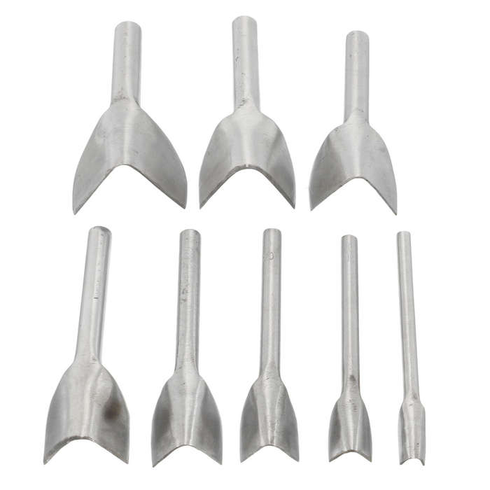 Craft Half-Round Cutter Punch Strap Belt V-Shape Leather Punch Tool 10MM-45MM