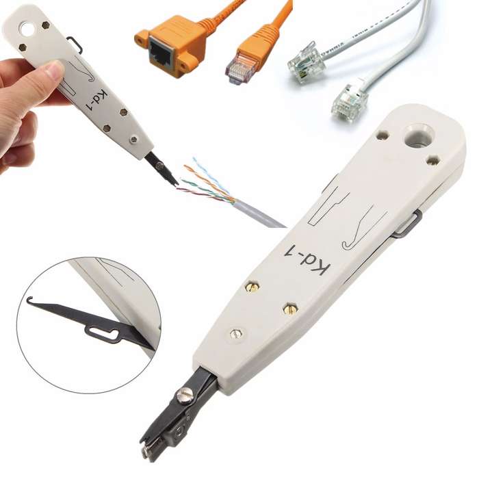 Portable RJ11 RJ45 Cat5 Punch Down Punchdown Impact Tool Network Cable Wire Cut