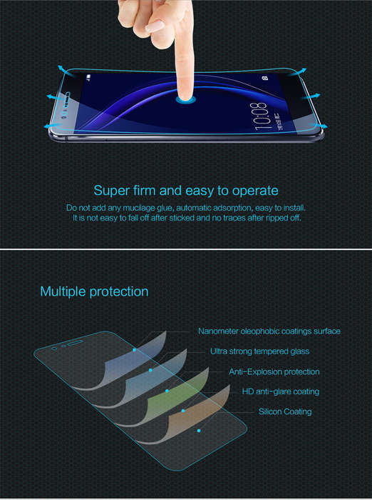 Nillkin Amazing H Anti-explosion 9H Hardness Tempered Glass Screen Protector Film for Huawei Honor 8