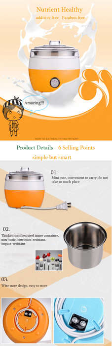 220V Homemade Automatic Yogurt Maker Electric Yogurt Cream Making Machine