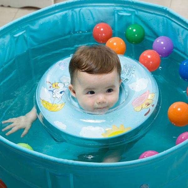 Free Shipping : Baby Swimming Neck Float Ring Safety Aid Tube Infant Swim Bath Laps