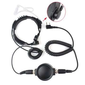 Tactical IP54 Big PTT Telescopic Mic Headset for Walkie Talkies
