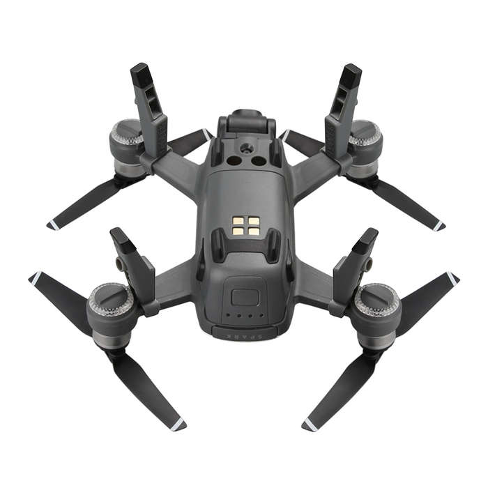 Rcgeek Extended Damping Landing Skids Landing Gear LED Headlamp Light Set For DJI Spark - 0.02kg