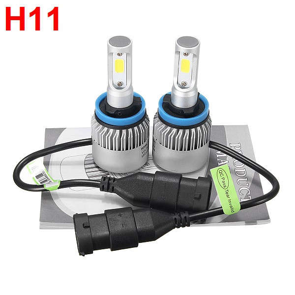 Pair 36W 6500K 4500LM H11 H7 H4 HB3 HB4 LED Headlight Driving Fog Lamp Bulb White