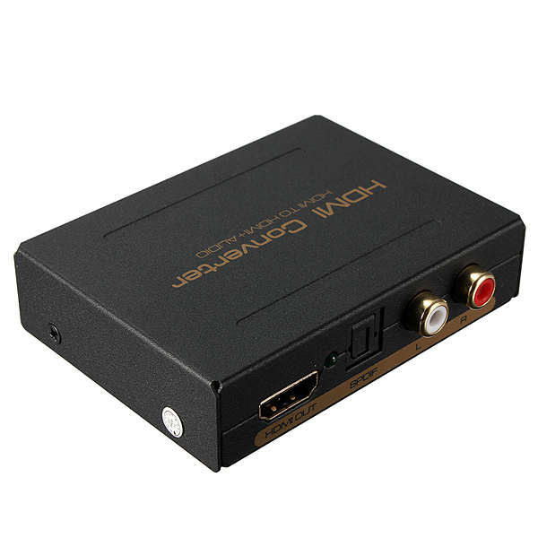 HDMI to HDMI & Optical SPDIF + RCA L/R Audio Extractor Converter
