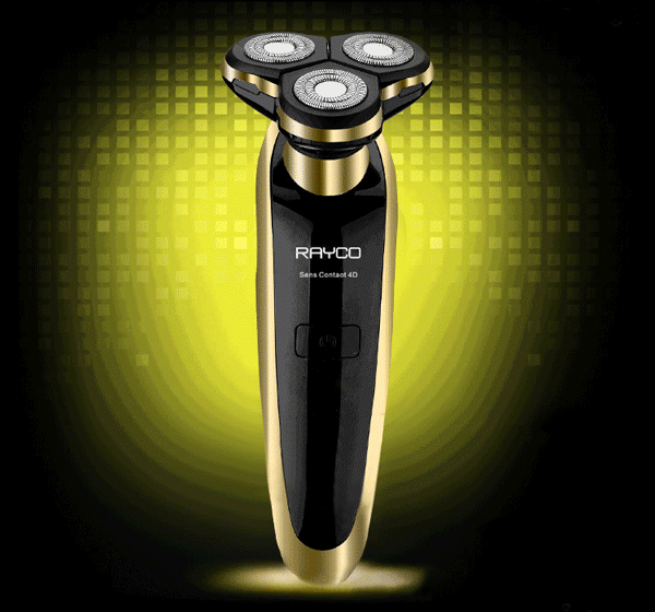 Golden RAYCO1250 Rechargeable Shaver Washable 3 Heads Razor