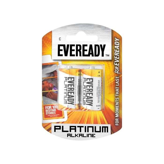 Eveready Platinum C Batteries - 2 Pack