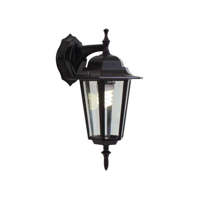 Eurolux Black 6 Panel Down Facing Lantern