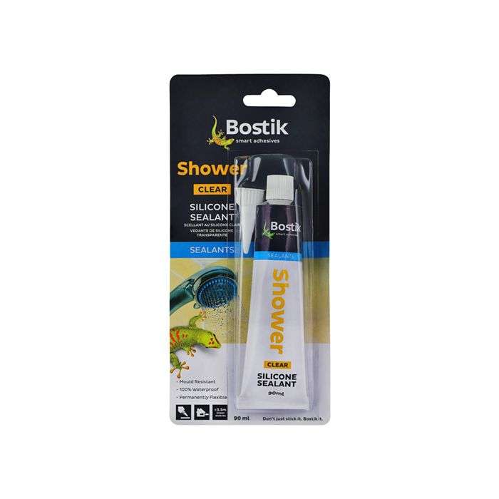 Bostik Shower Silicone Sealant Clear 90ml