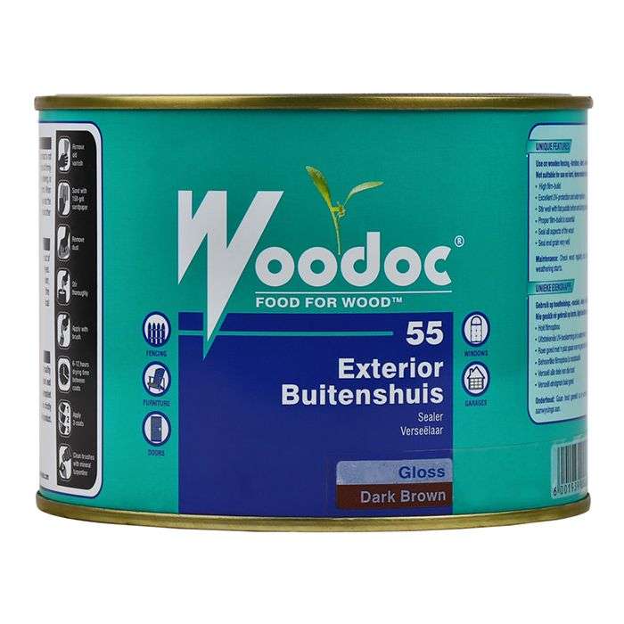 Woodoc 55 Exterior Sealer 1L- Dark Brown