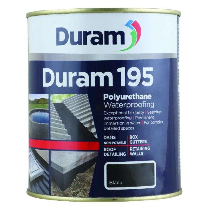 Duram Duram 195 Polyurethane Waterproofing Black 1L
