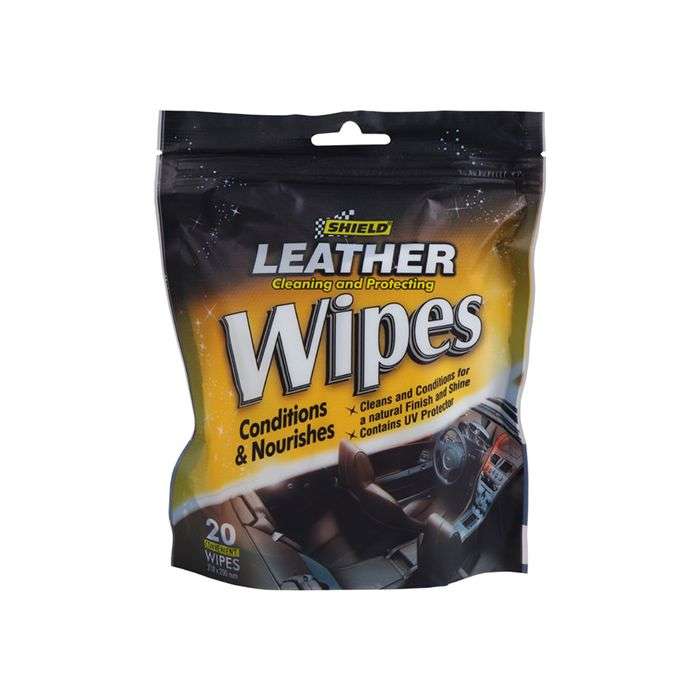Shield Leather Care Wipes - 20 Pack