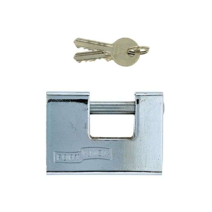 Fort Knox Chrome Plated Insurance Padlock 90mm