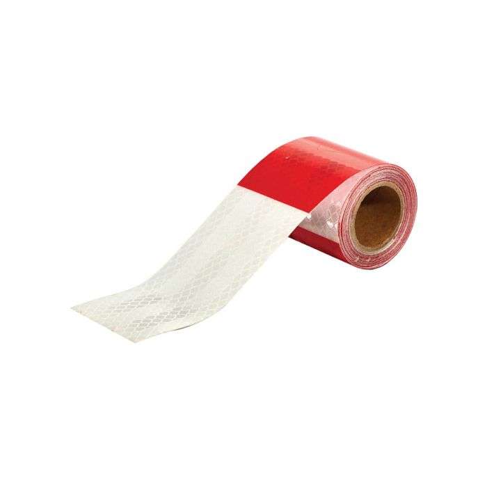 Topline Red & Silver Reflective Tape 48mm x 2m