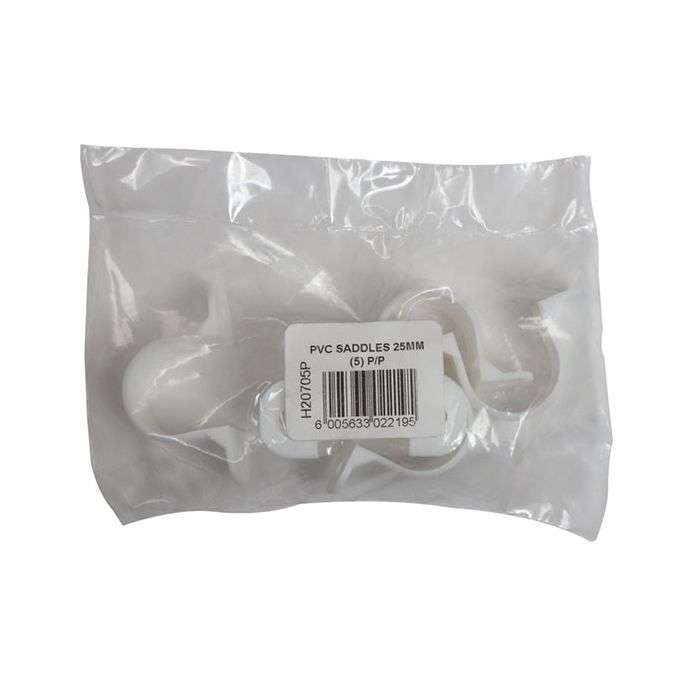 PVC Saddles 25mm - 5 Pack