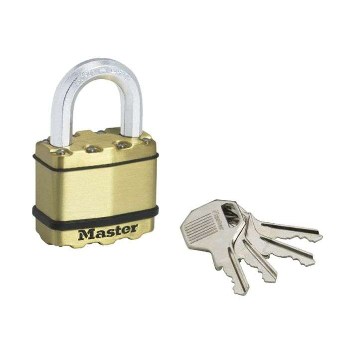 Master Lock Brass Excell Laminated Padlock 50mm
