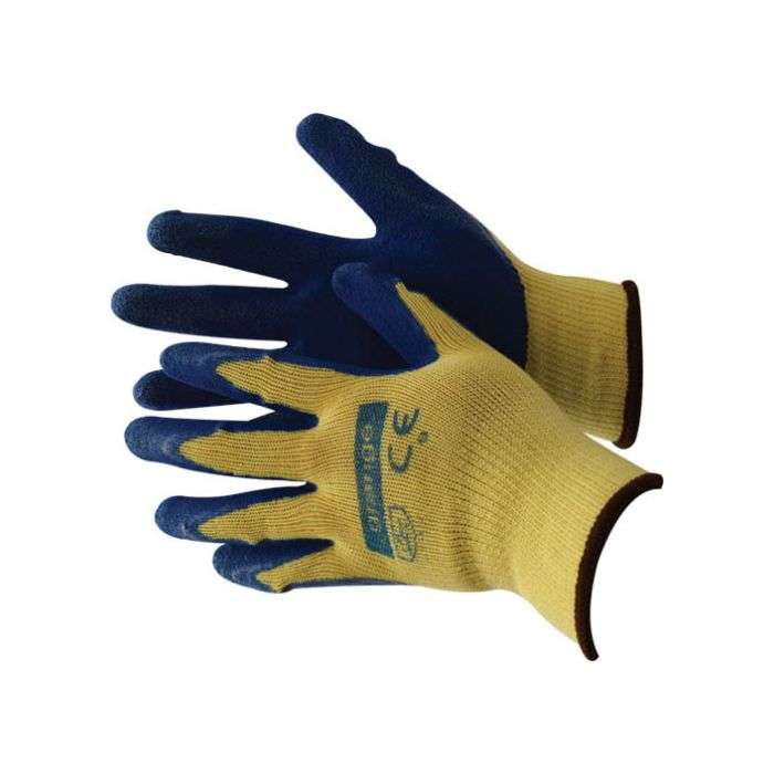 Grange Blue Rough Coat Supa Grip Latex Gloves Size 9