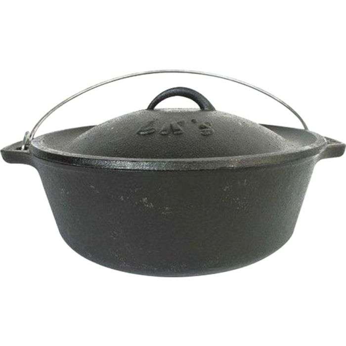 LK's Cast Iron Flat Potjie No.10