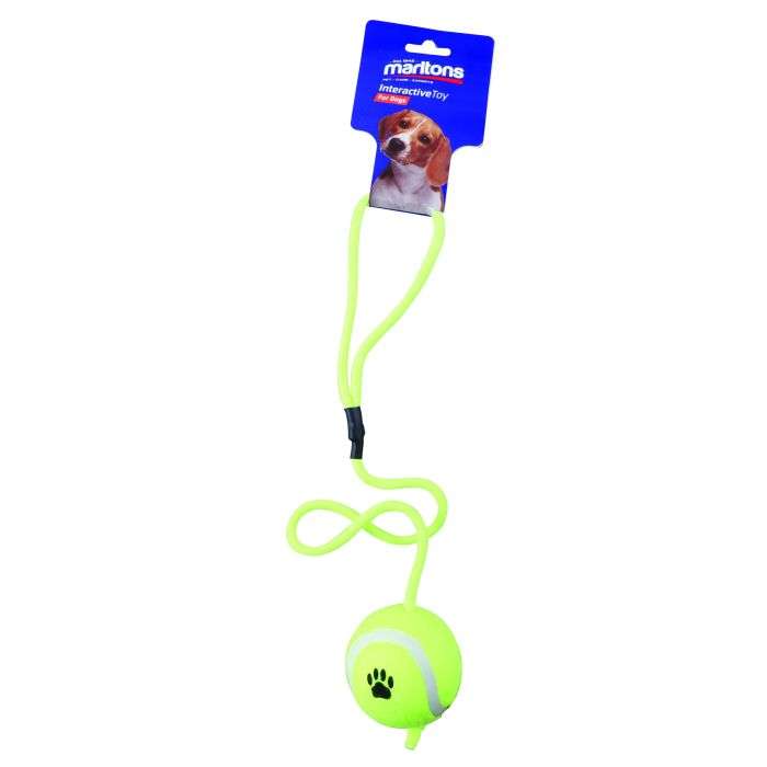 Marlton's Tennis Ball On Rope Dog Toy