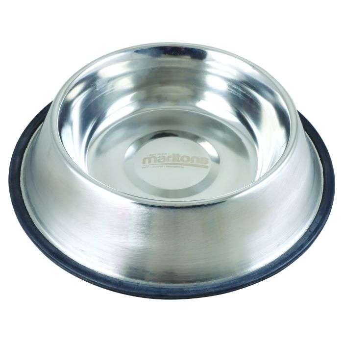 Marltons Stainless Steel Anti Slip Dog Bowl 0.9L