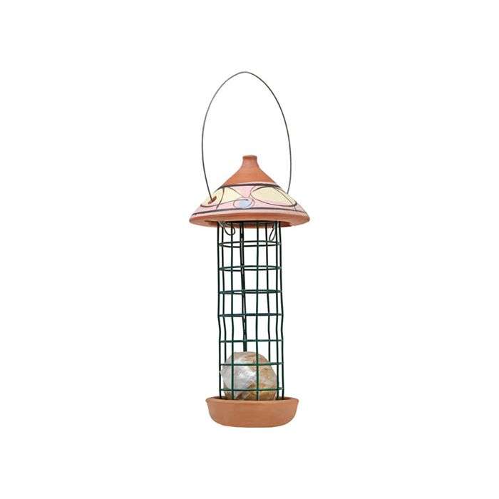Elaine's Large Tower Bird Feeder With Mini Suet Ball