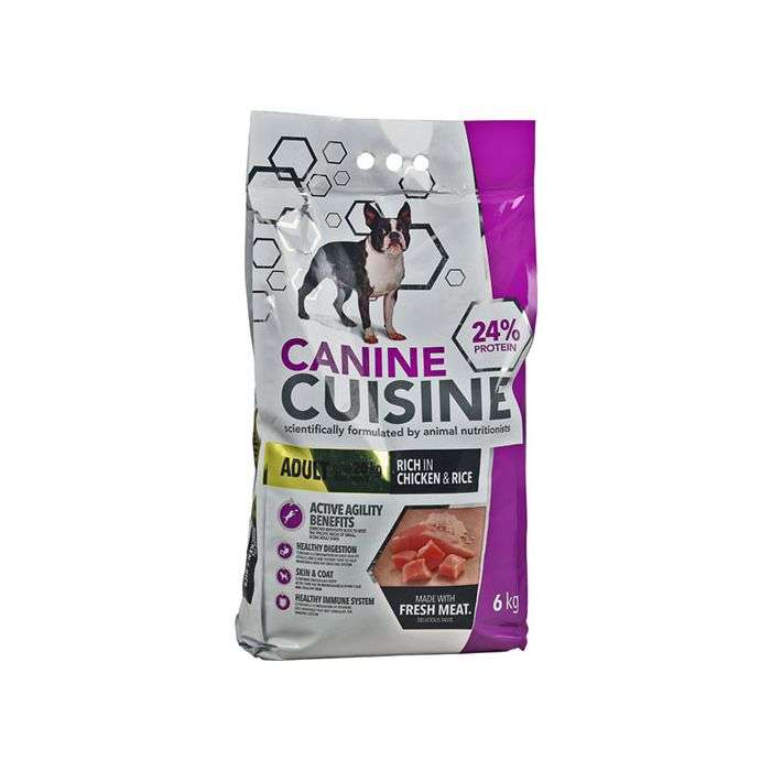Canine Cuisine Chicken & Rice Flavoured Small/Medium Adult Dog Food 6kg