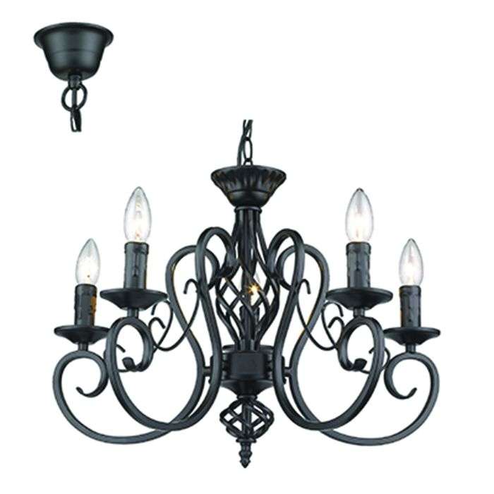 Radiant 5-Light Black Chandelier