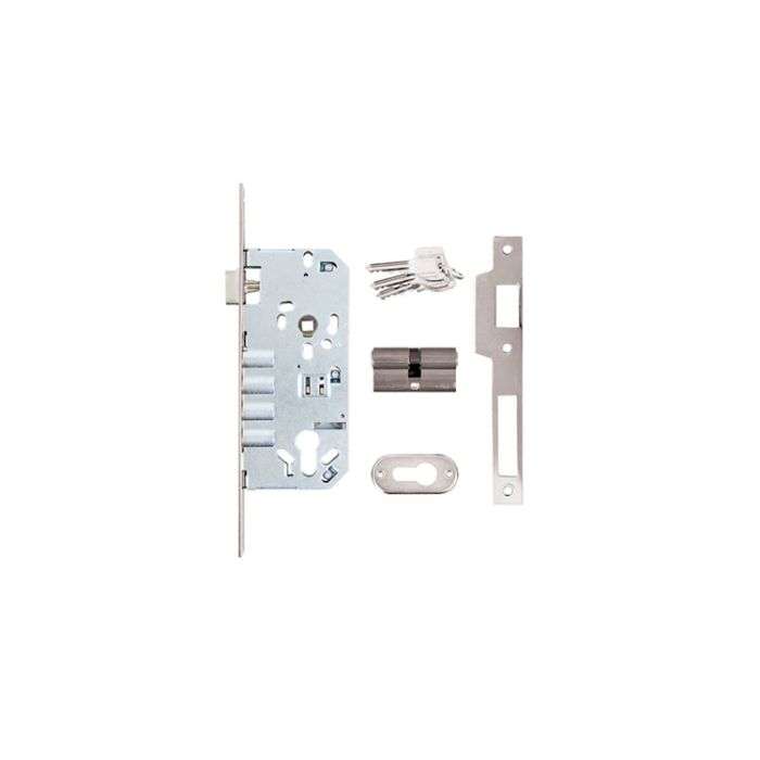 MCM Nickel 4 Pin Deadlock & Latch 50mm