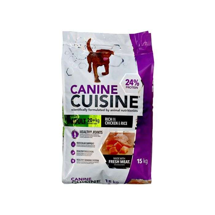Canine Cuisine Chicken & Rice Flavoured Medium/Large Adult Dog Food 15kg
