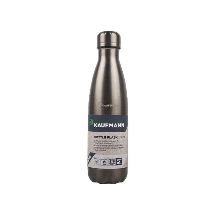Kaufmann Grey Stainless Steel Bottle Flask 500ml