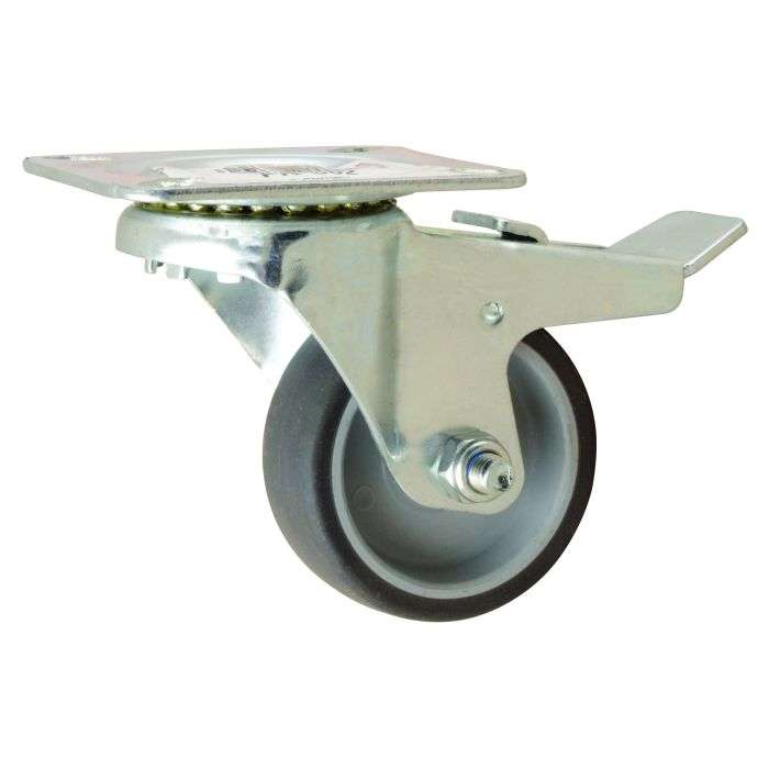 Castor & Ladder Swivel Castor Wheel With Brake 50mm