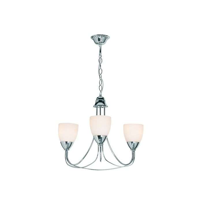 Radiant Chrome 3 Light Tulip Chandelier