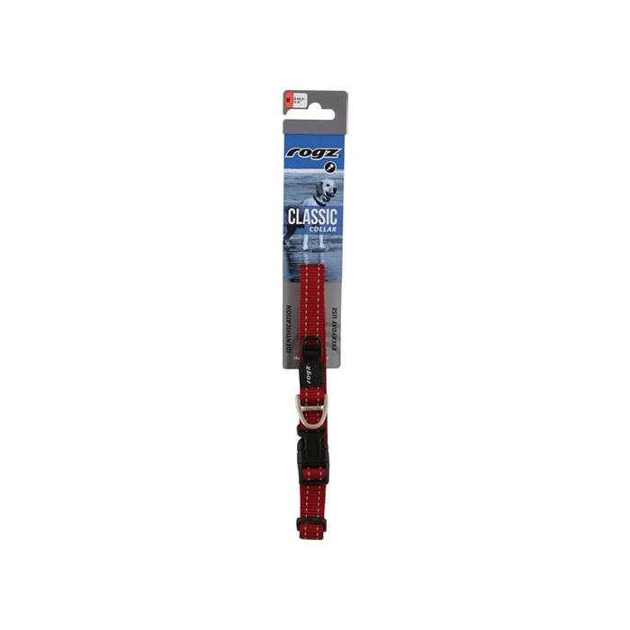 Rogz Red Reflective Side Release Collar - Small