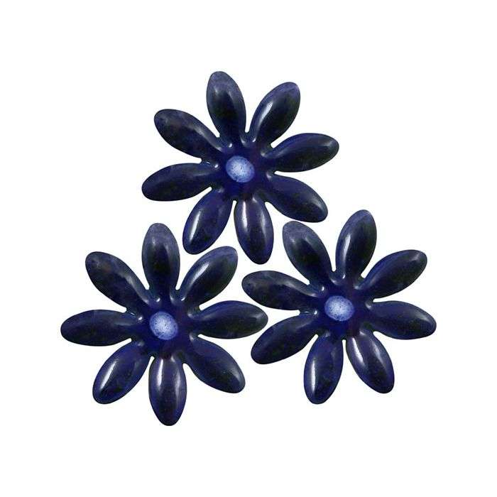 The Clay Club Purple Large Daisy Mosaic Inserts - 3 Pack