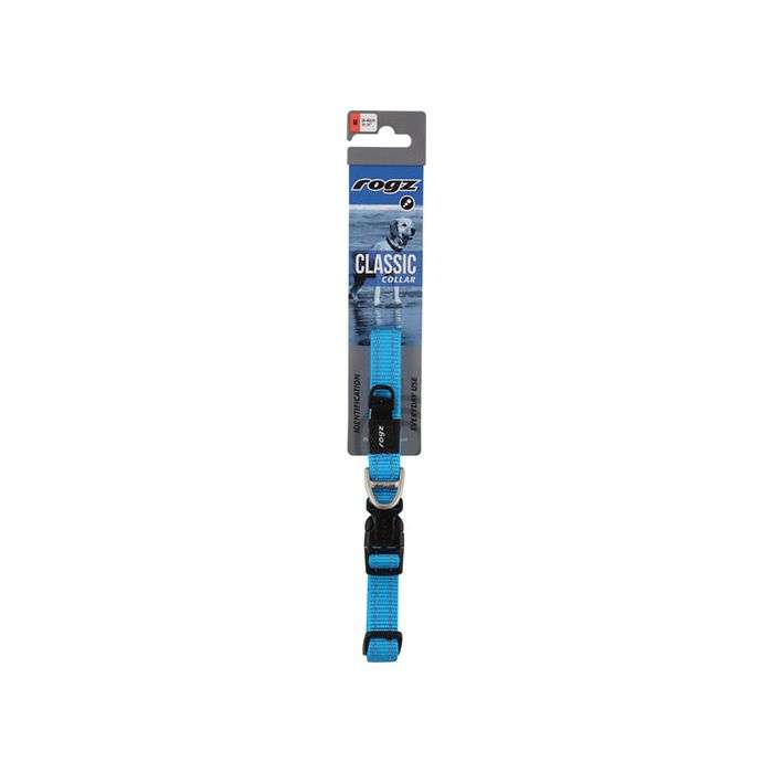 Rogz Turquoise Reflective Side Release Collar - Extra Large
