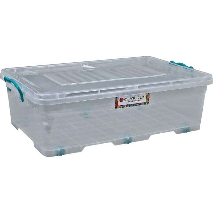 Contour Outdoor Clear Clip & Lock Storage Box 30L