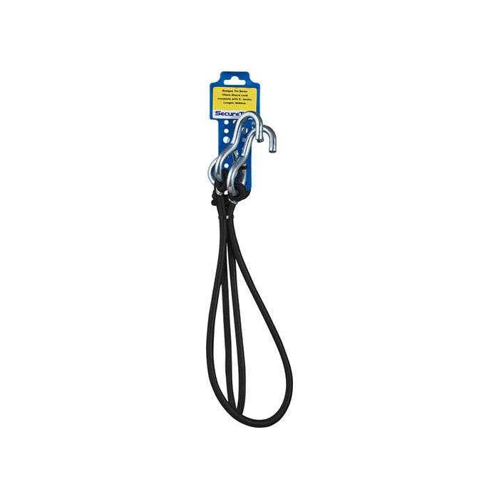 SecureTech S-Hook Bungee Cord Straps 900 x 10mm - 2 Pack