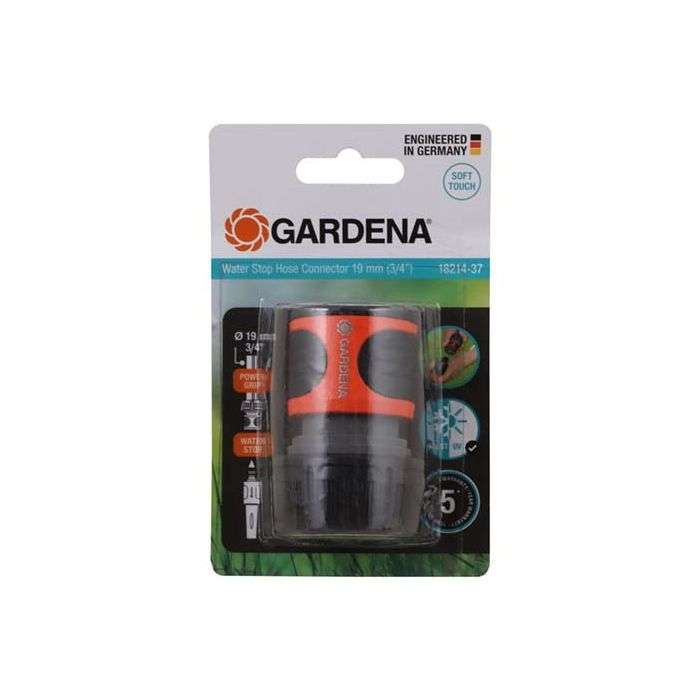 Gardena Water Stop Hose Connector 19mm