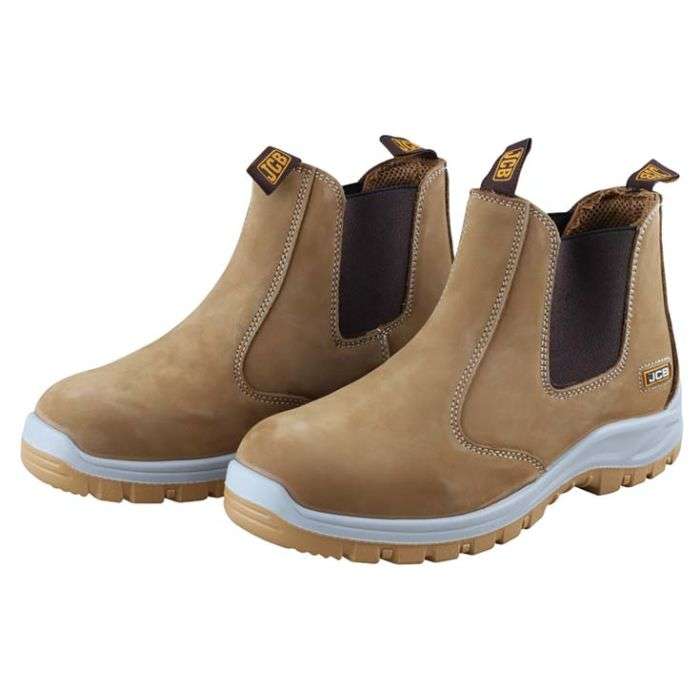 JCB Chelsea Tan Nubucks Safety Shoes- UK 10