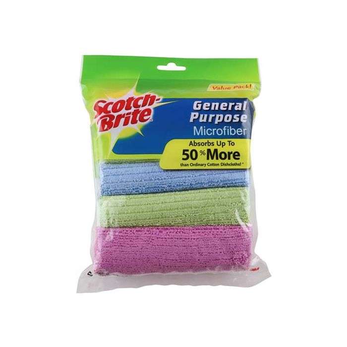 Scotch-Brite General Purpose Microfibre Cloth - 5 Pack
