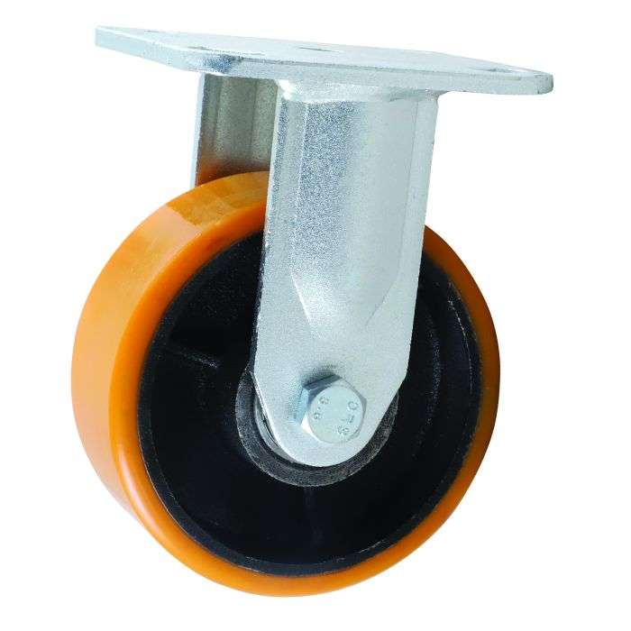 Castor & Ladder Heavy Duty Fixed Pub Castor Wheel 125mm