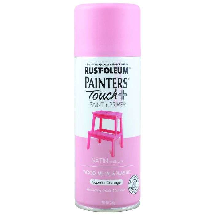 Rust-Oleum Painter's Touch Plus Satin Spray Paint Soft Pink 340g