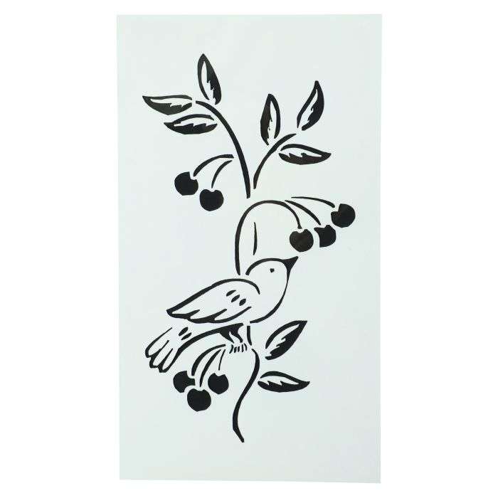 Unlimited Ideas Bird Eating Stencil 105 x 198mm
