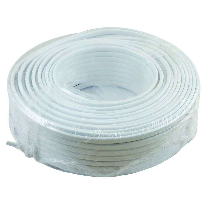 White Flat Twin & Earth 6mm x 100m