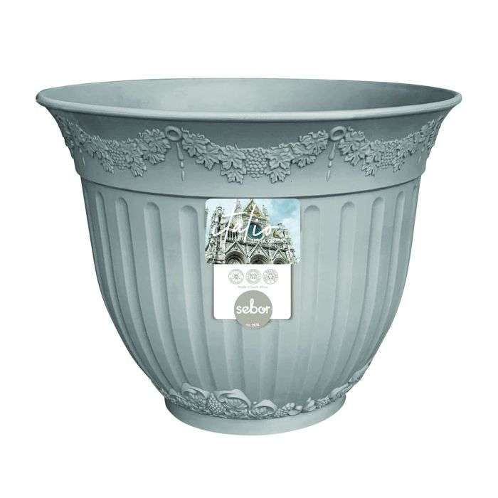Sebor Sienna Grigio Plastic Pot Planter 350mm